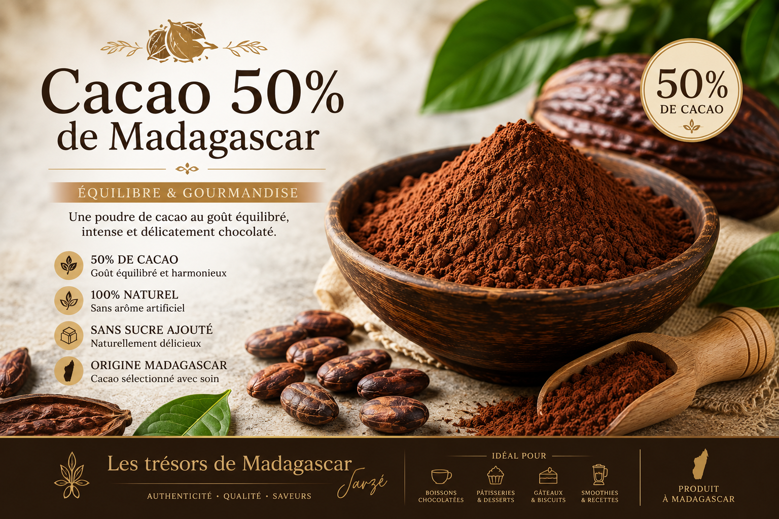 Poudre Cacao 50%