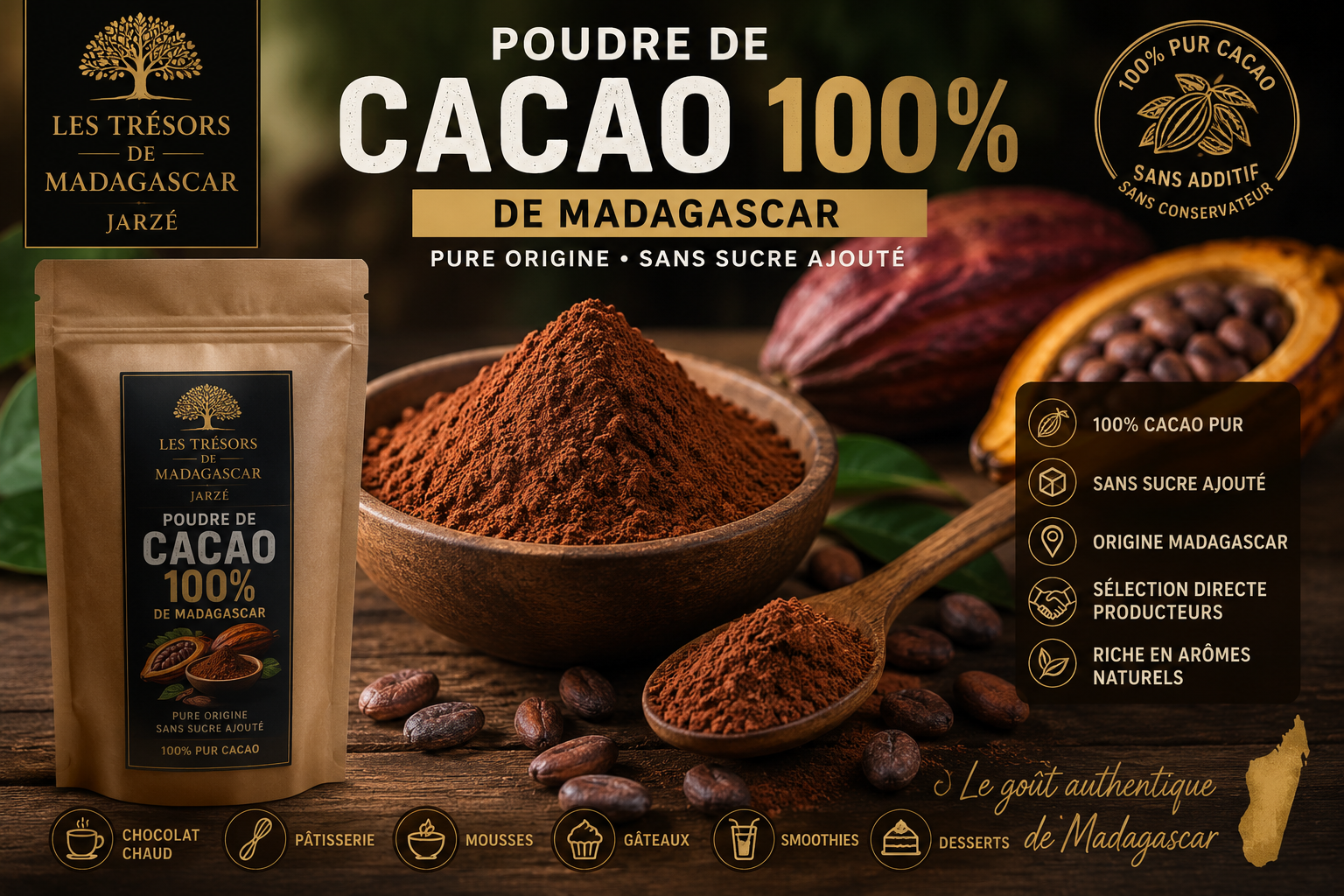Poudre Cacao 100%